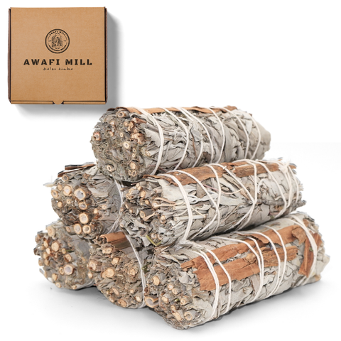 White Sage with Cinnamon Smudge Stick