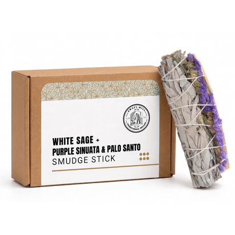 White Sage with Palo Santo & Purple Sinuata Smudge Stick