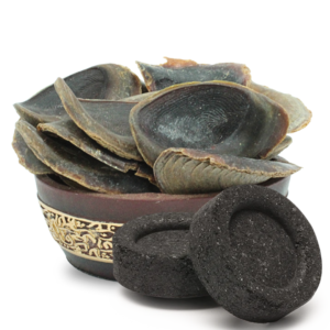 onycha shells with charcoal