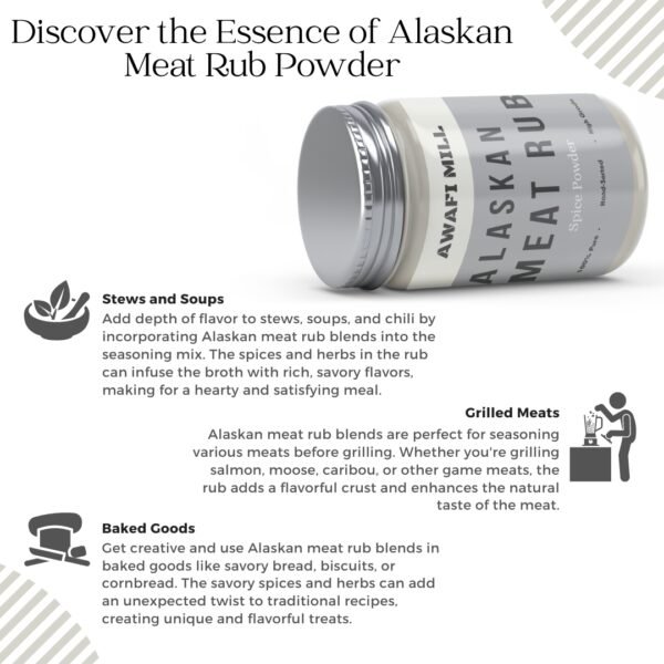 Awafi Mill Alaskan Meat Rub Blend Spice Powder Uses