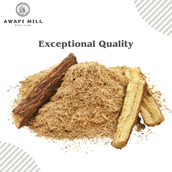 Awafi Mill Dried Licorice root Powder quality