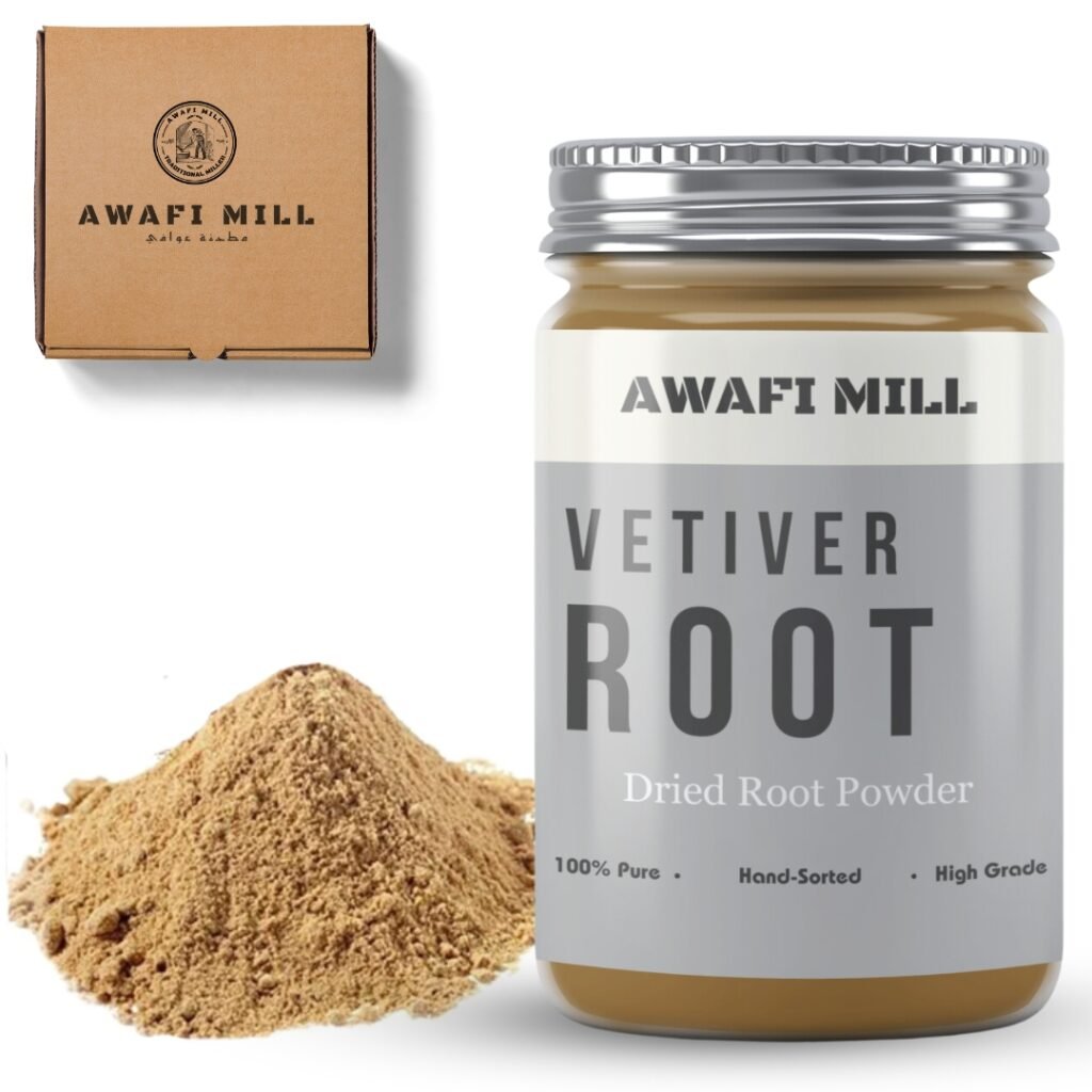 Awafi Mill Dried vetiver root powder