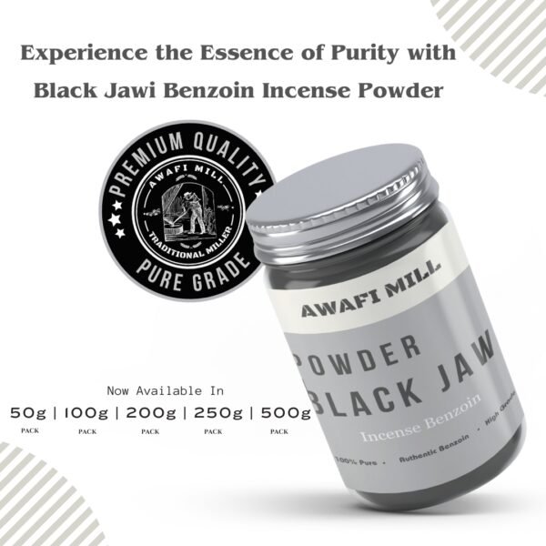 Awafi Mill Natural Black Jawi Incense Benzoin Powder Variations
