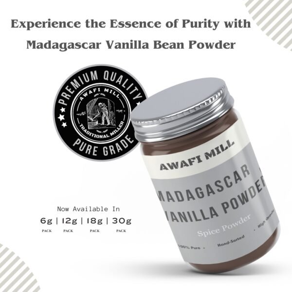 Awafi Mill Natural Madagascar Vanilla Bean Powder Variations