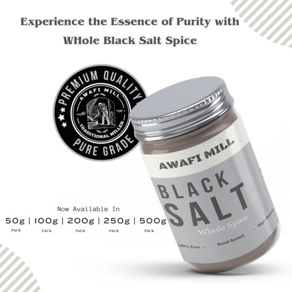 Awafi Mill Whole Himalayan Black Salt Rock Variations