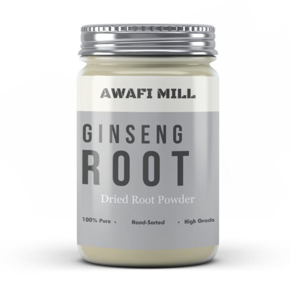 Awafi mill ginseng root powder bottles