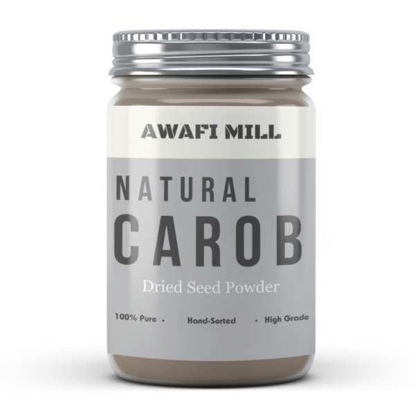 Awafi Mill Natural Carob Seed Powder Bottle