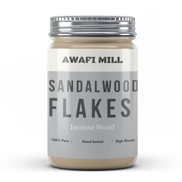 Awafi Mill Sandalwood Flakes Incense Wood Bottle