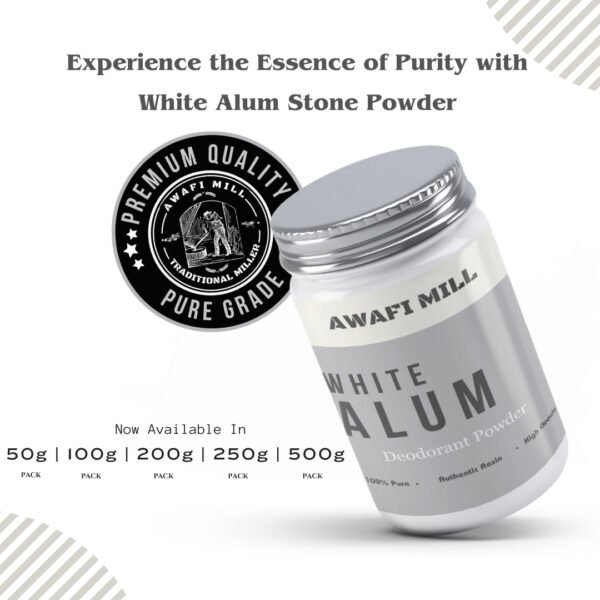 Awafi Mill White Alum Stone Powder Variations