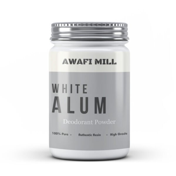 Awafi Mill White Alum Stone Powder available in Bottle