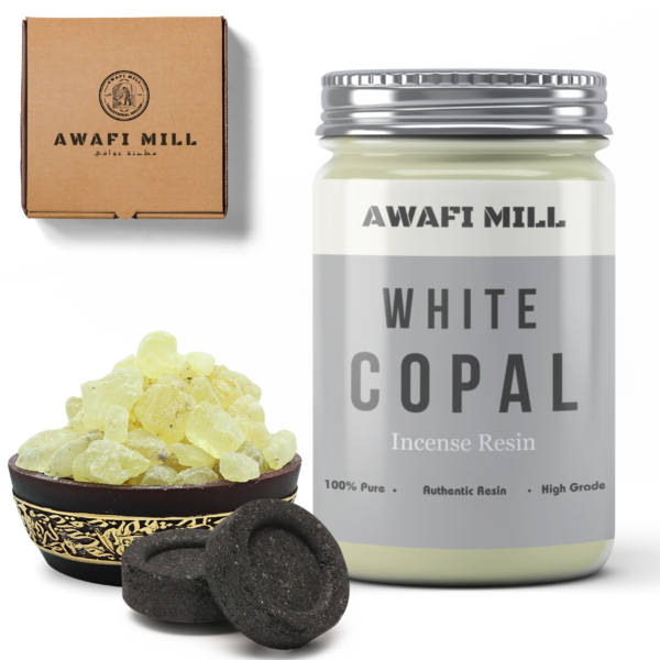 White Copal With Charcoal Tablet