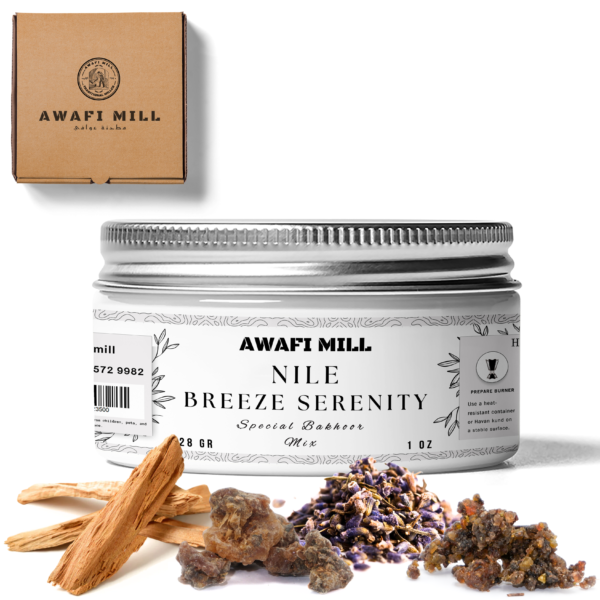 Nile Breeze Serenity Bakhoor Mix - Sandalwood, Lavender, Myrrh Resin, Juniper Berry Essential Oil, Guggal Resin