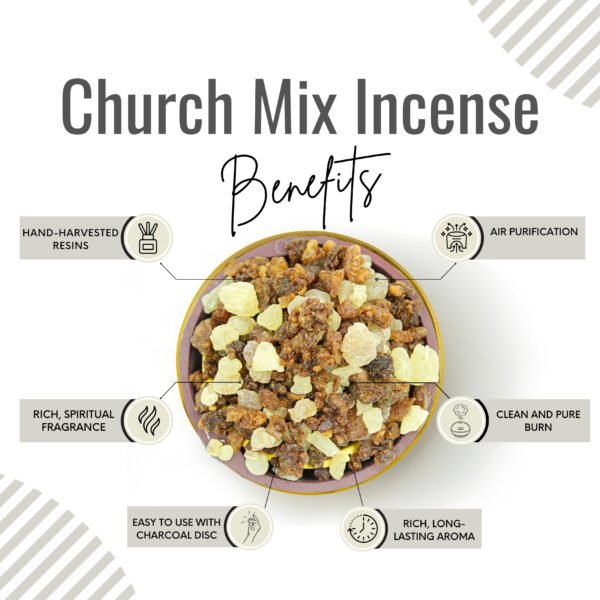 Church Mix Incense With Triangle Charcoal Tablet - Image 3