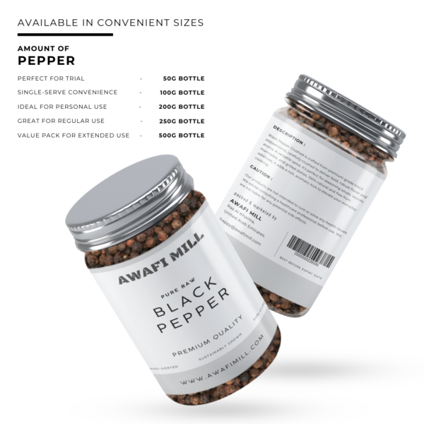 AWAFI MILL Black Pepper | Premium Whole Black Peppercorns - Image 5