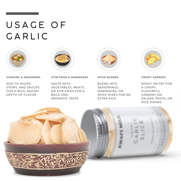Dried Garlic Slices | Dehydrated Garlic Flakes - Image 3