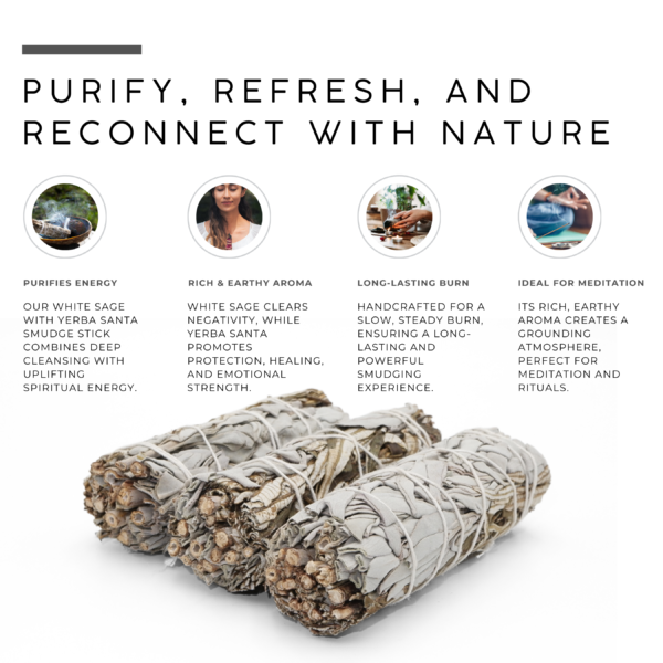 White Sage with Yerba Santa Smudge Stick - Image 5