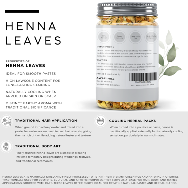Henna Leaves | Naturally Dried Lawsonia Inermis - Image 2