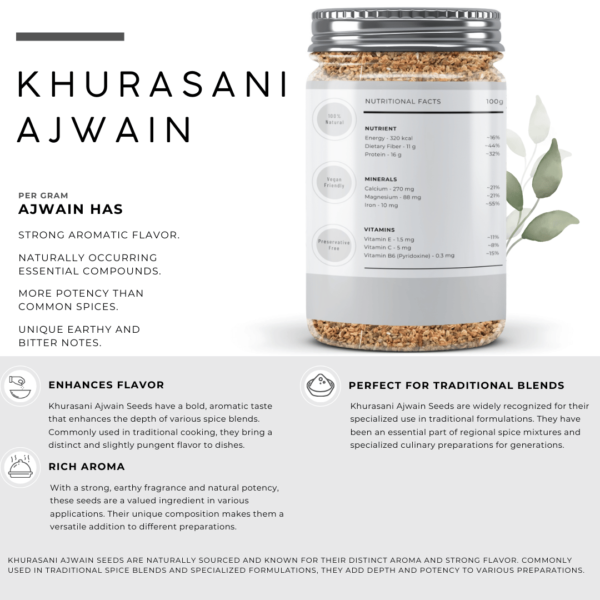 Khurasani Ajwain Seeds | Hyoscyamus Niger - Image 2