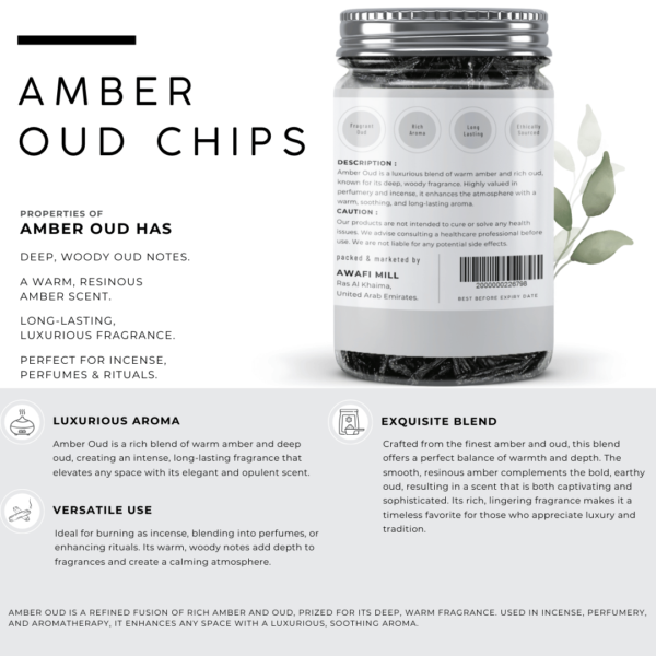 Amber Oud Chips | Premium Agarwood Incense - Image 2