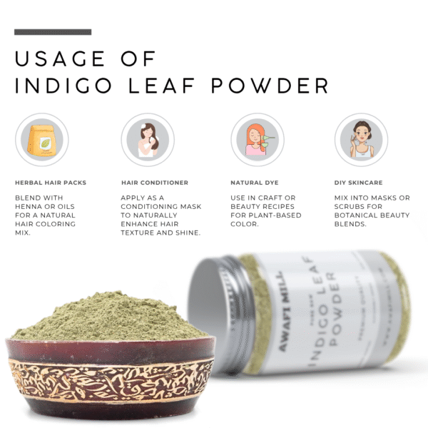 Indigo Leaf Powder | Natural Dried Indigo Leaves | - Image 3