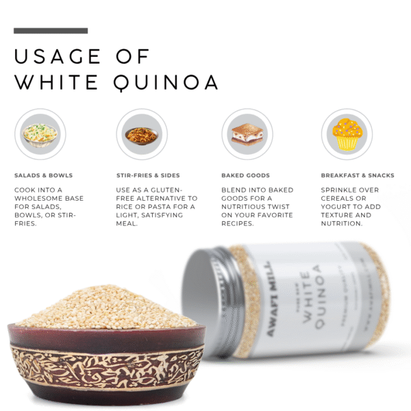 White Quinoa | Naturally Cleaned Whole Seeds | - Image 3