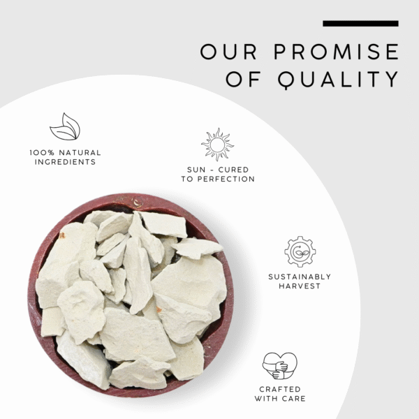 White Multani Mitti | Natural Fuller’s Earth Clay Stones | - Image 5