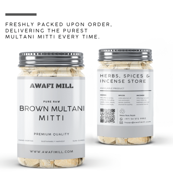 Brown Multani Mitti | Natural Indian Fuller’s Earth Clay Stones | - Image 4